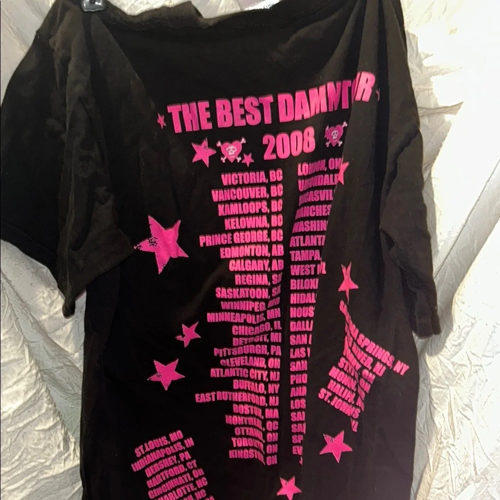 Avril Lavigne Black and Pink Kids Graphic Tee size 14-16 - Picture 8 of 9